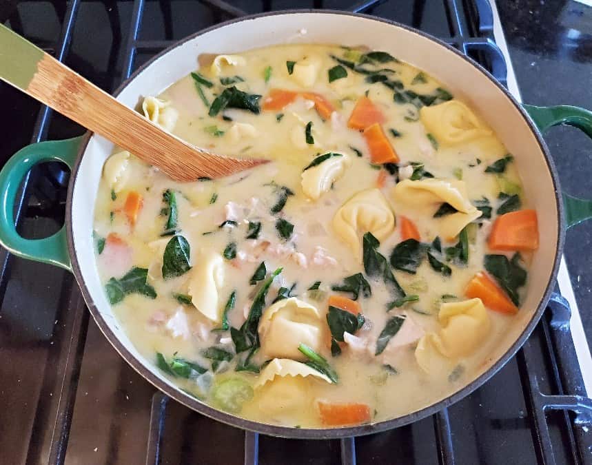Creamy Chicken Tortellini Soup