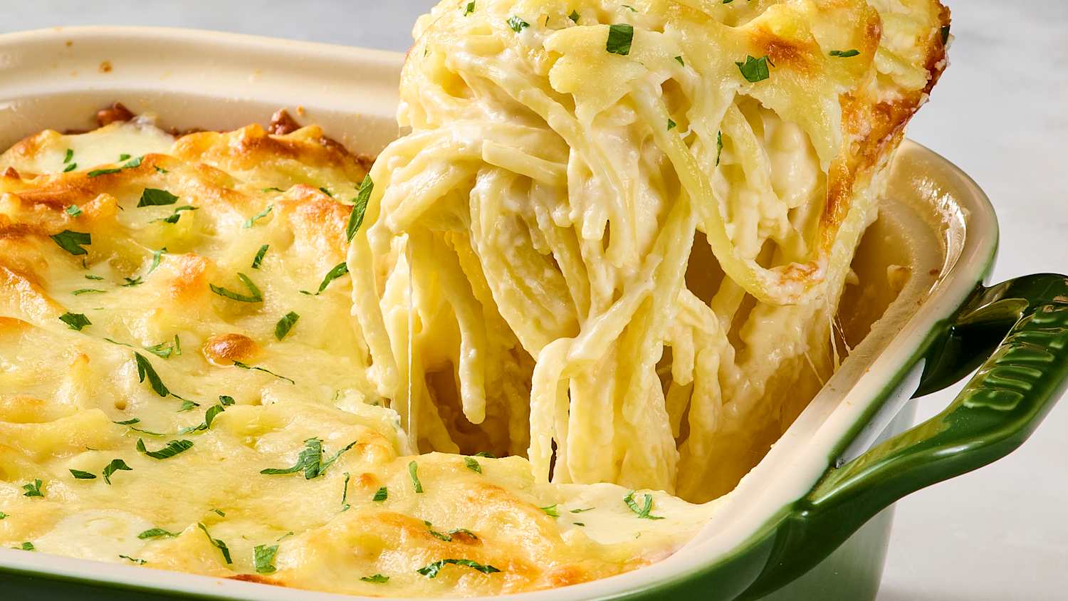 Alfredo Baked Spaghetti
