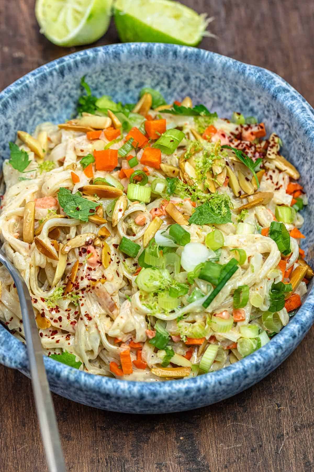 Cold Noodle Salad with Creamy Tahini Dressing