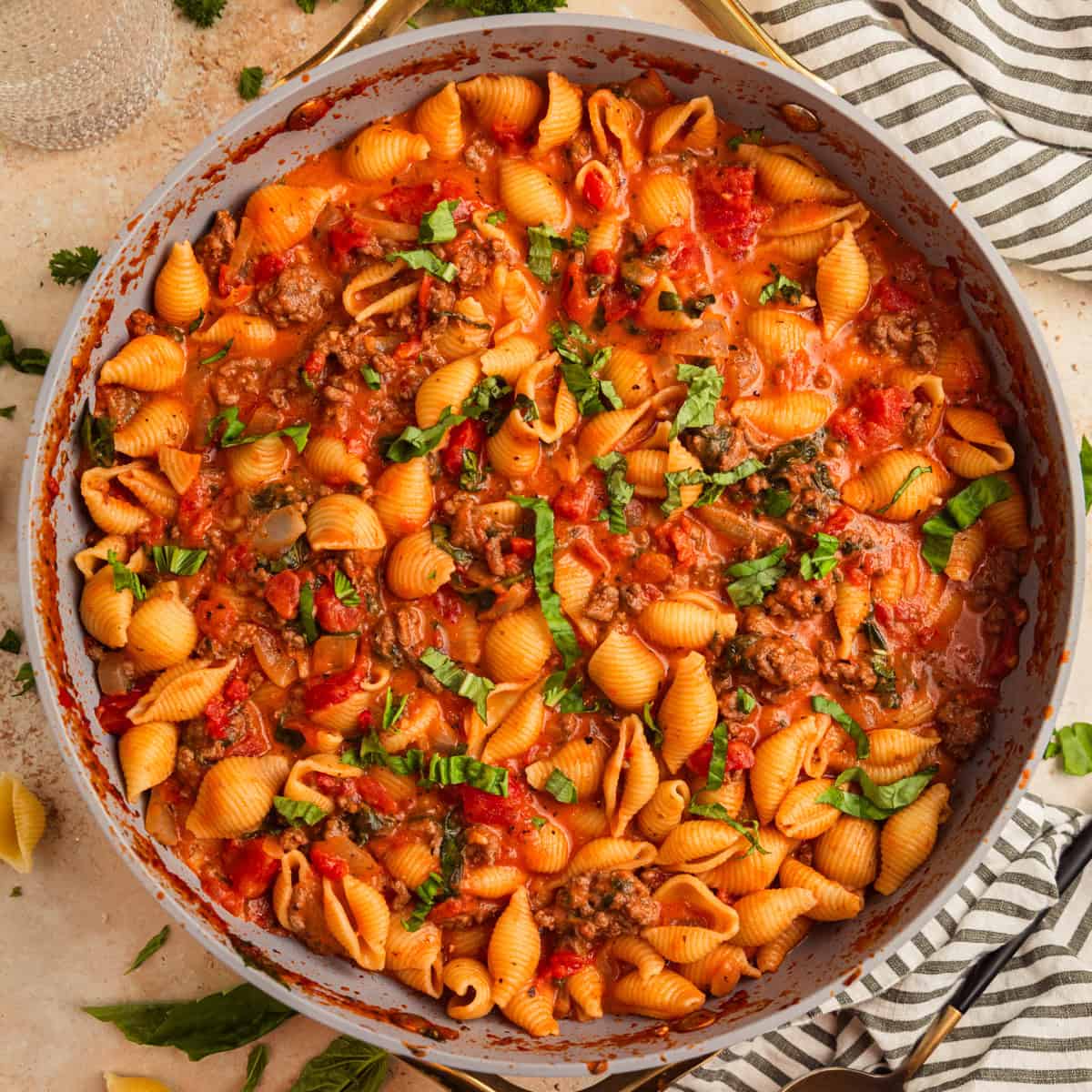 Simple Beef Pasta Skillet