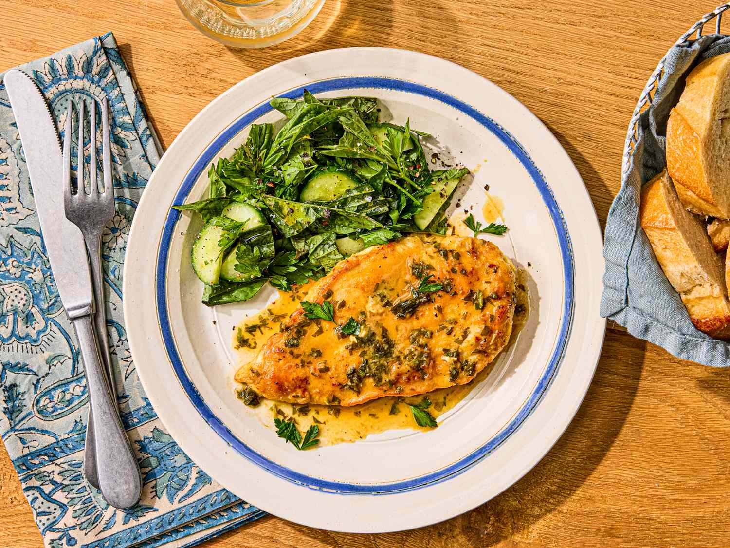 Chicken Paillard (Chicken With Lemon-Herb Butter Sauce)