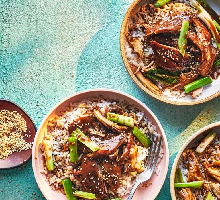 Sticky sesame, soy & honey chicken