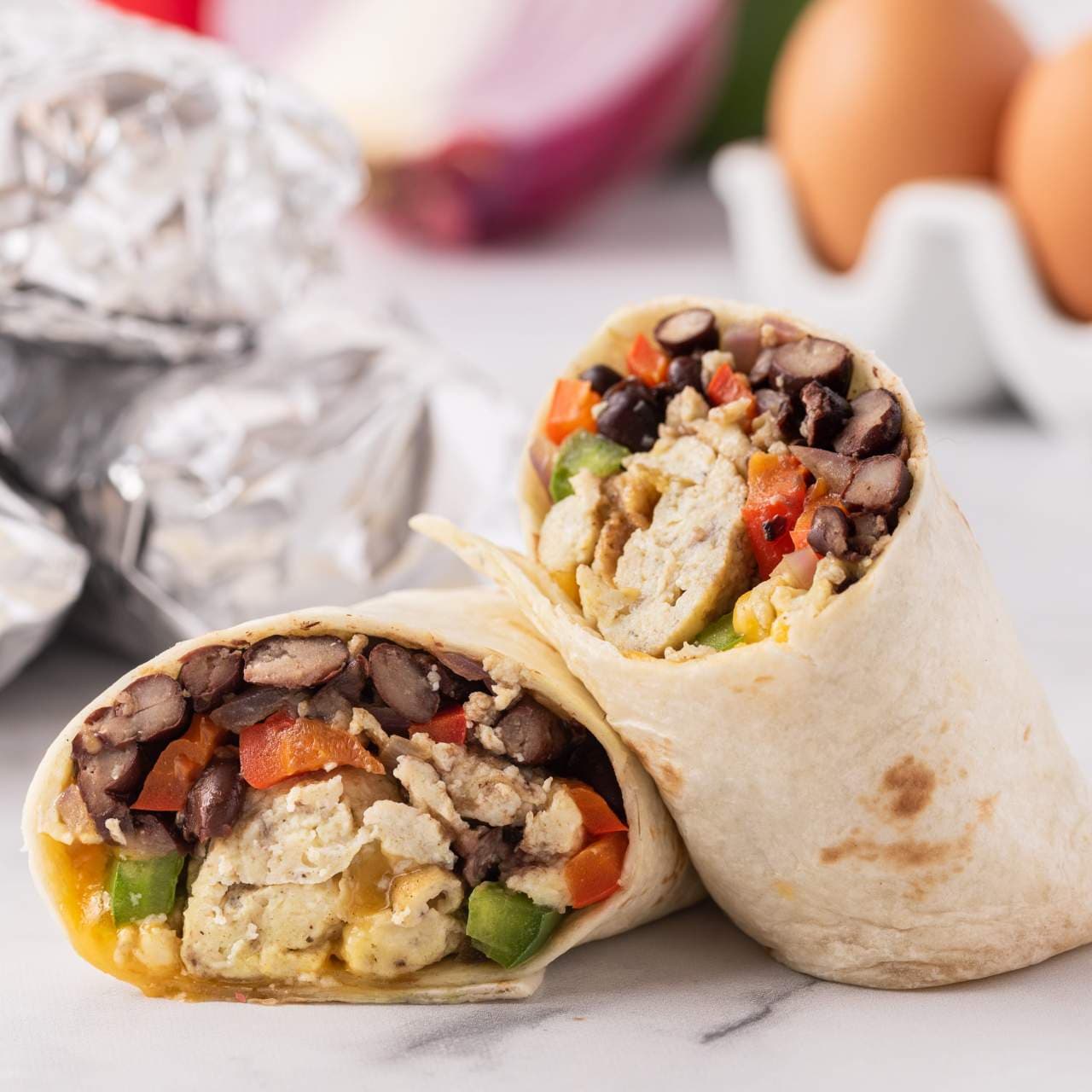 Healthy Freezer Breakfast Burritos