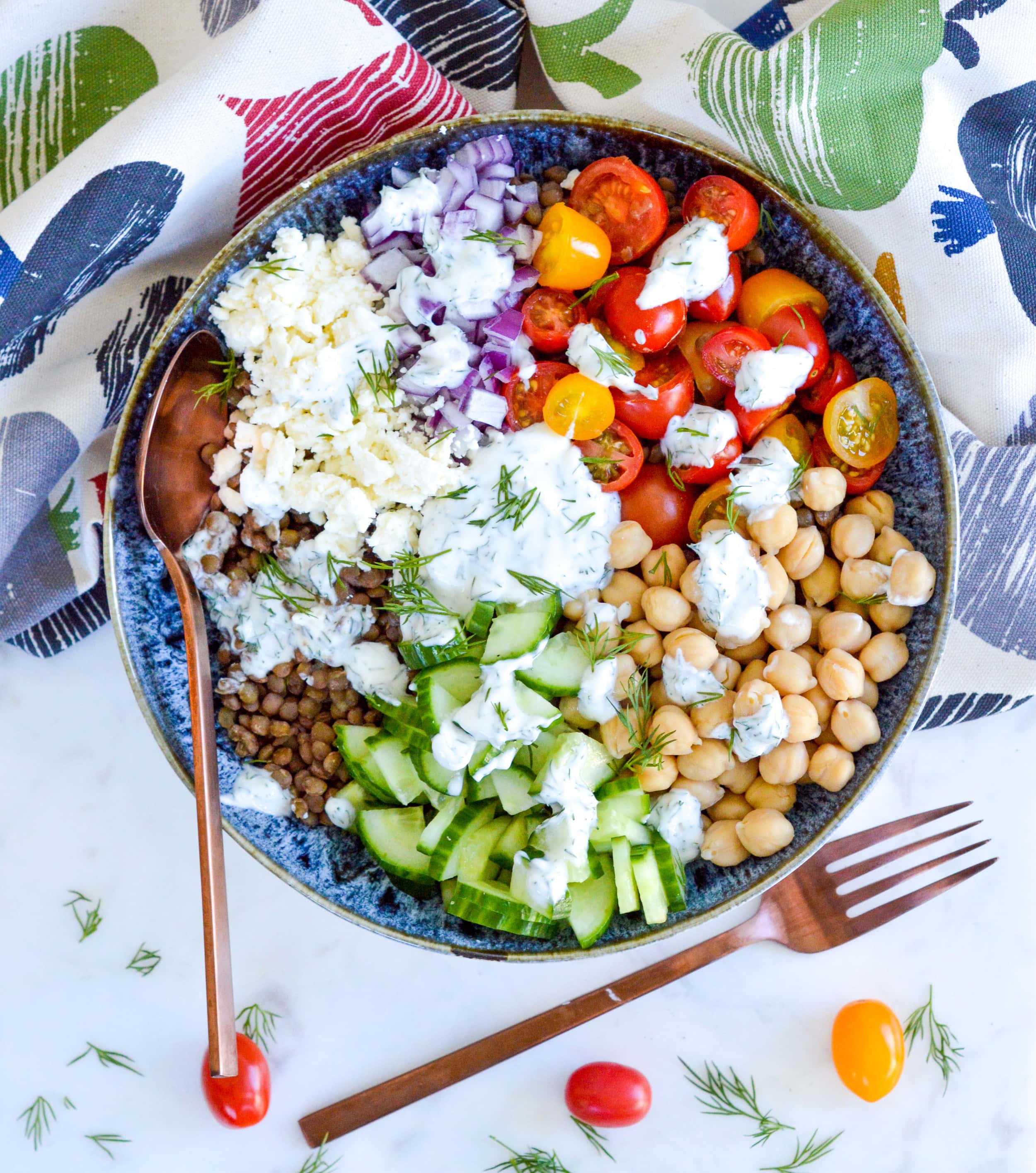 Greek Lentil Power Bowl