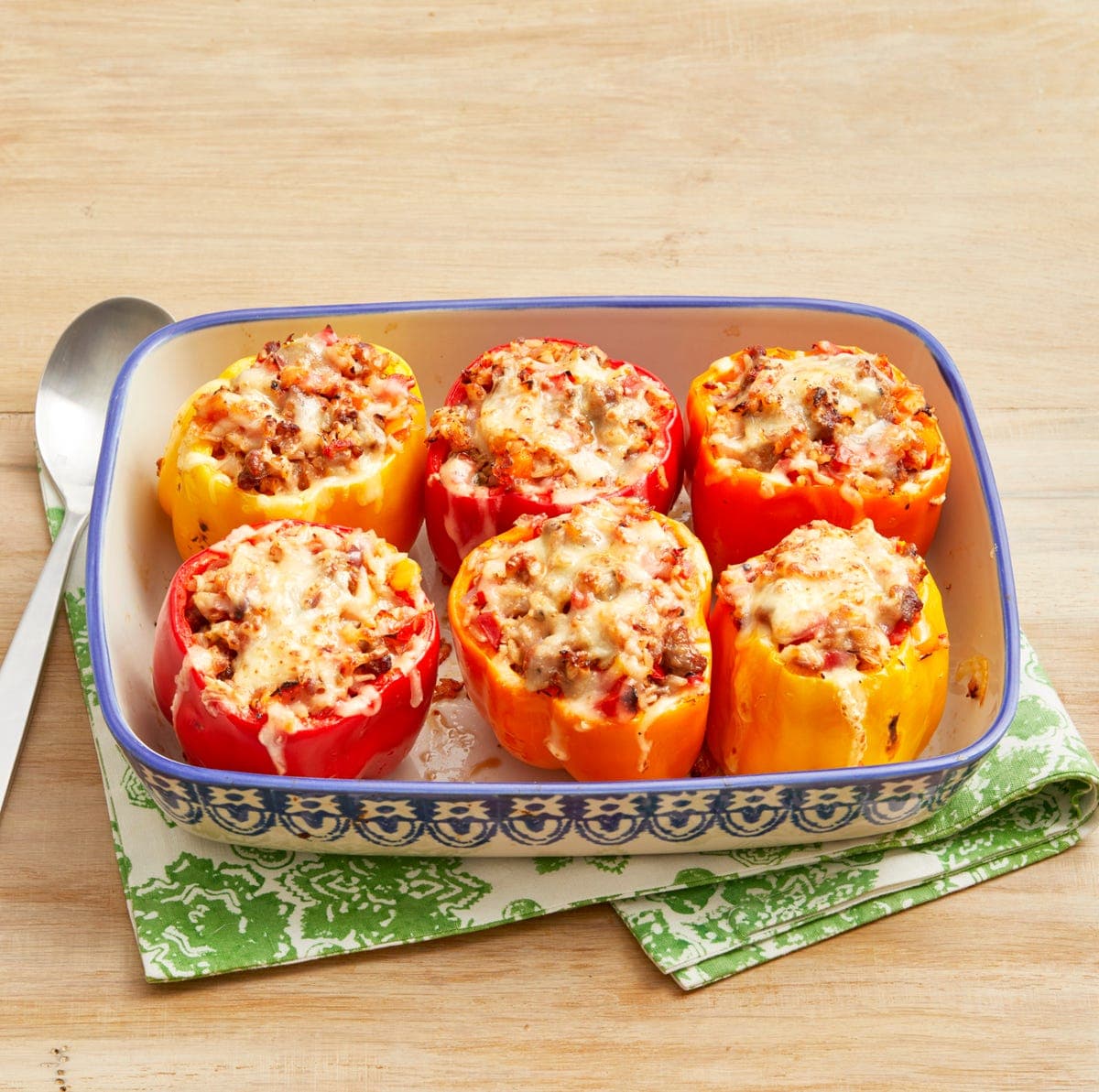 Sausage and Rice Stuffed Peppers