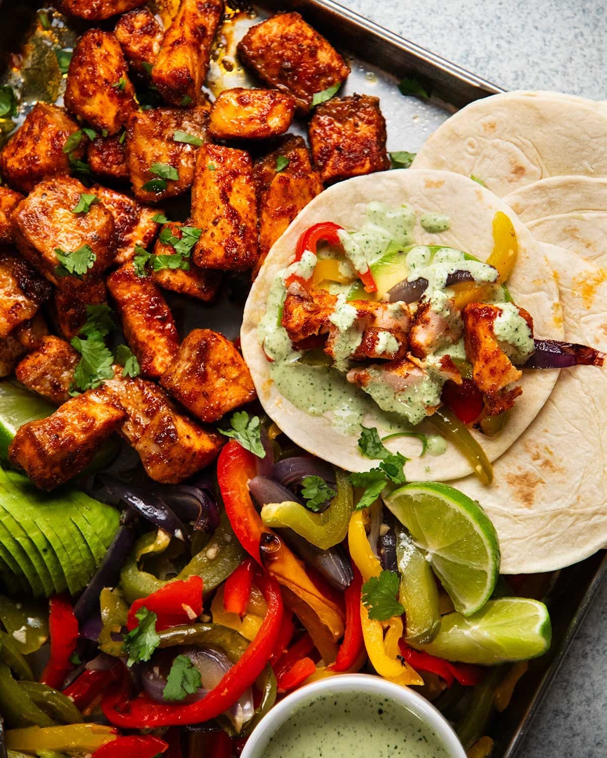 12 Minute Baked Salmon Fajitas