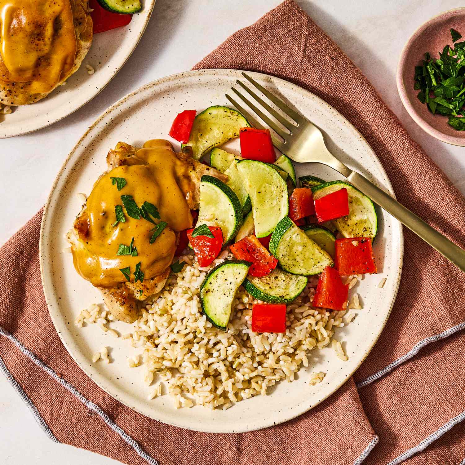 Honey-Mustard Chicken with Zucchini