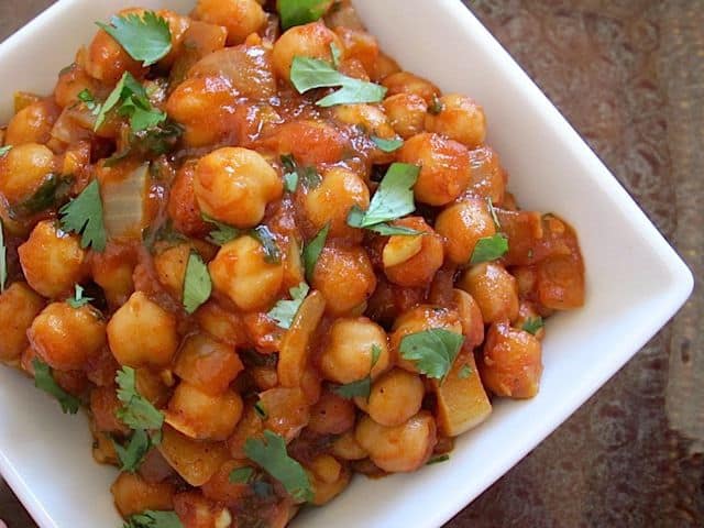 Quick Curried Chick Peas