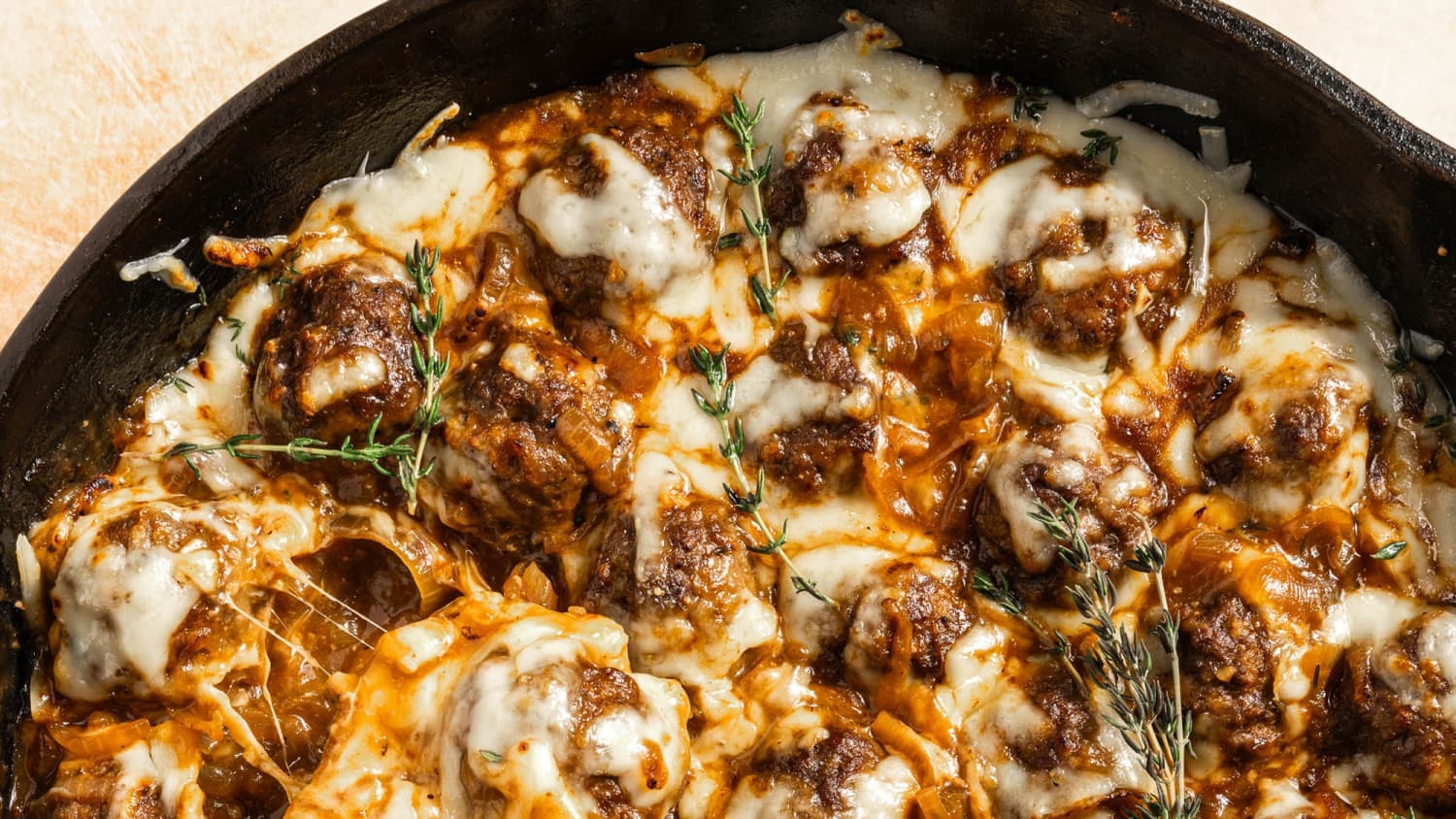 Cheesy French Onion Meatballs