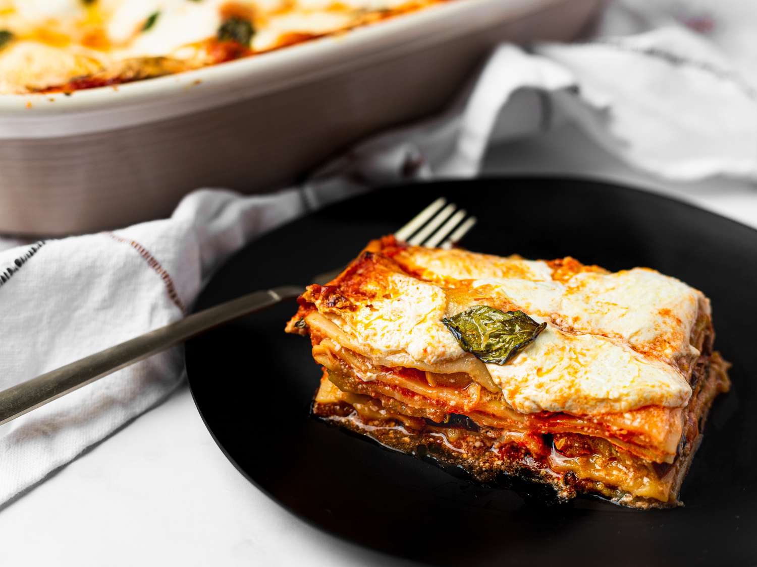 Summer Vegetable Lasagna With Zucchini, Squash, Eggplant, and Tomato