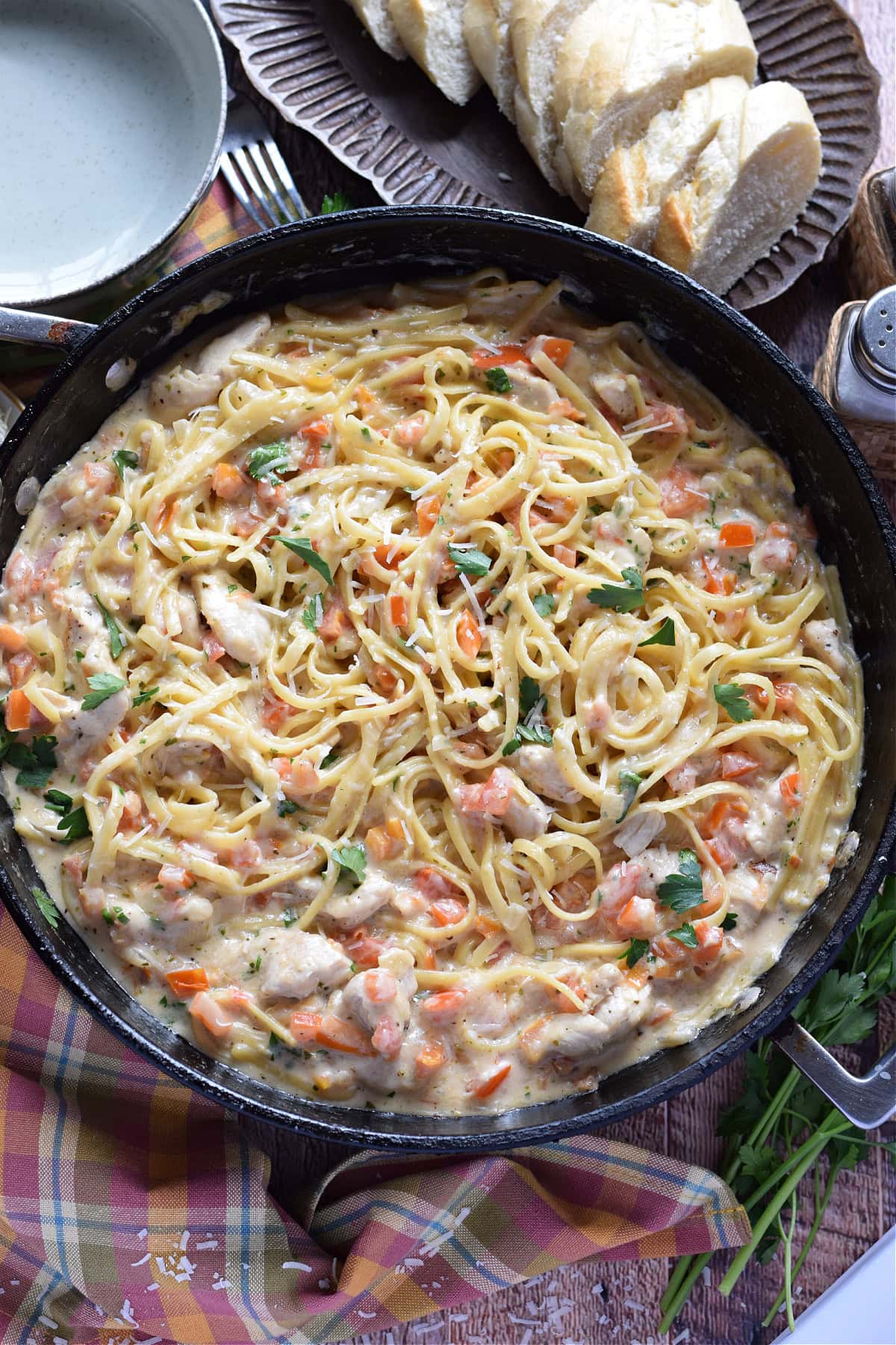One Pot Creamy Chicken & Pasta