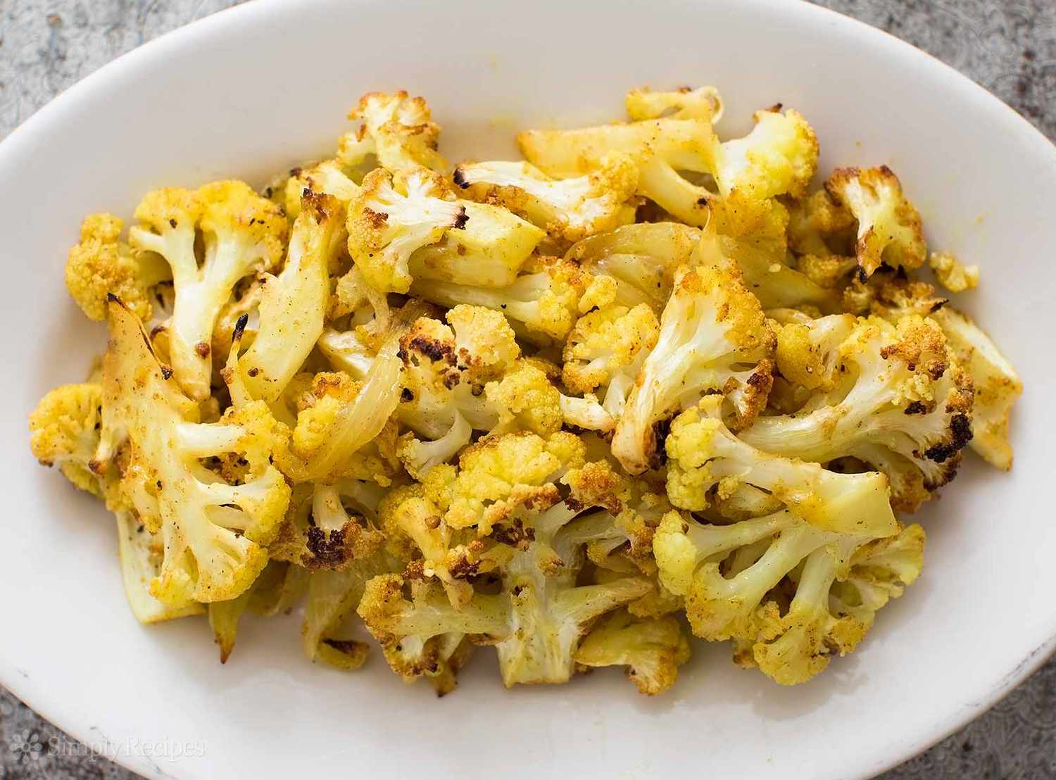 Roasted Curried Cauliflower