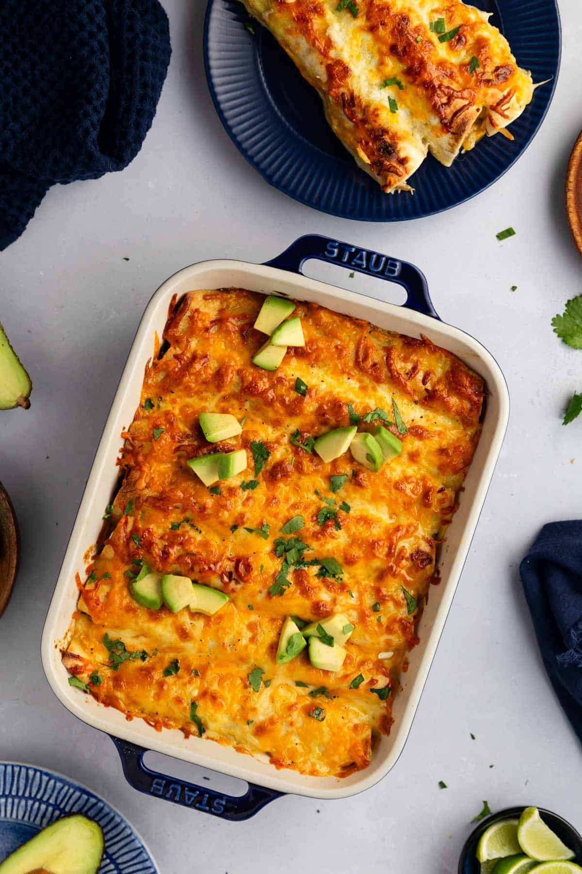 Creamy Chicken Enchiladas (Freezer u0026amp; Crowd Friendly)