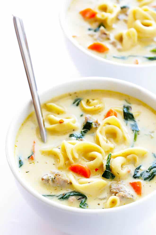 Creamy Tortellini and Sausage Soup