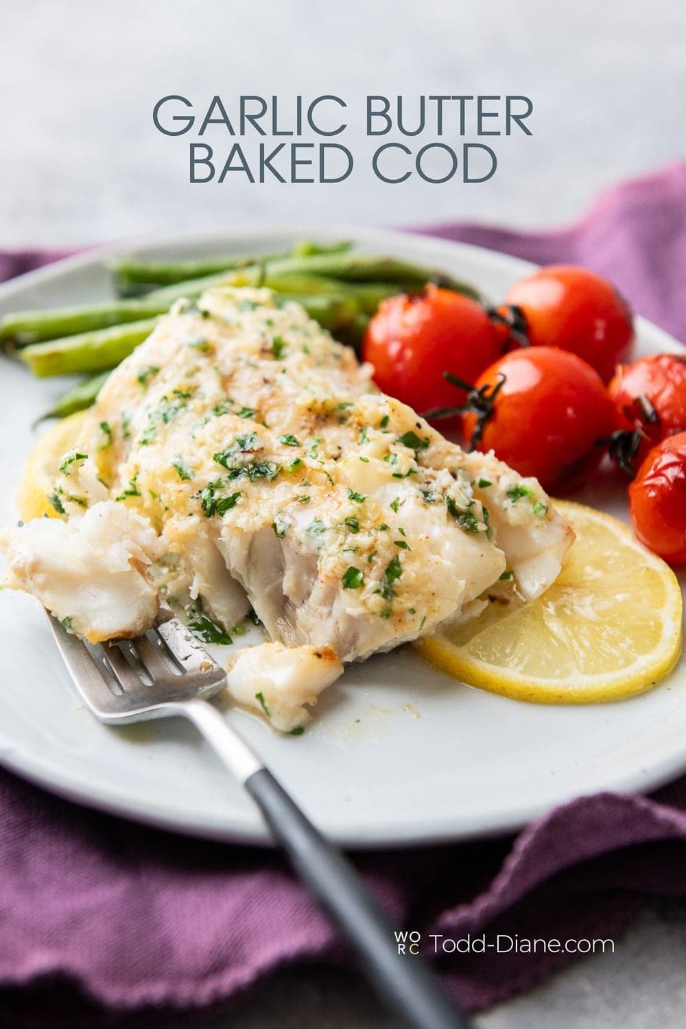 Baked Garlic Butter Cod