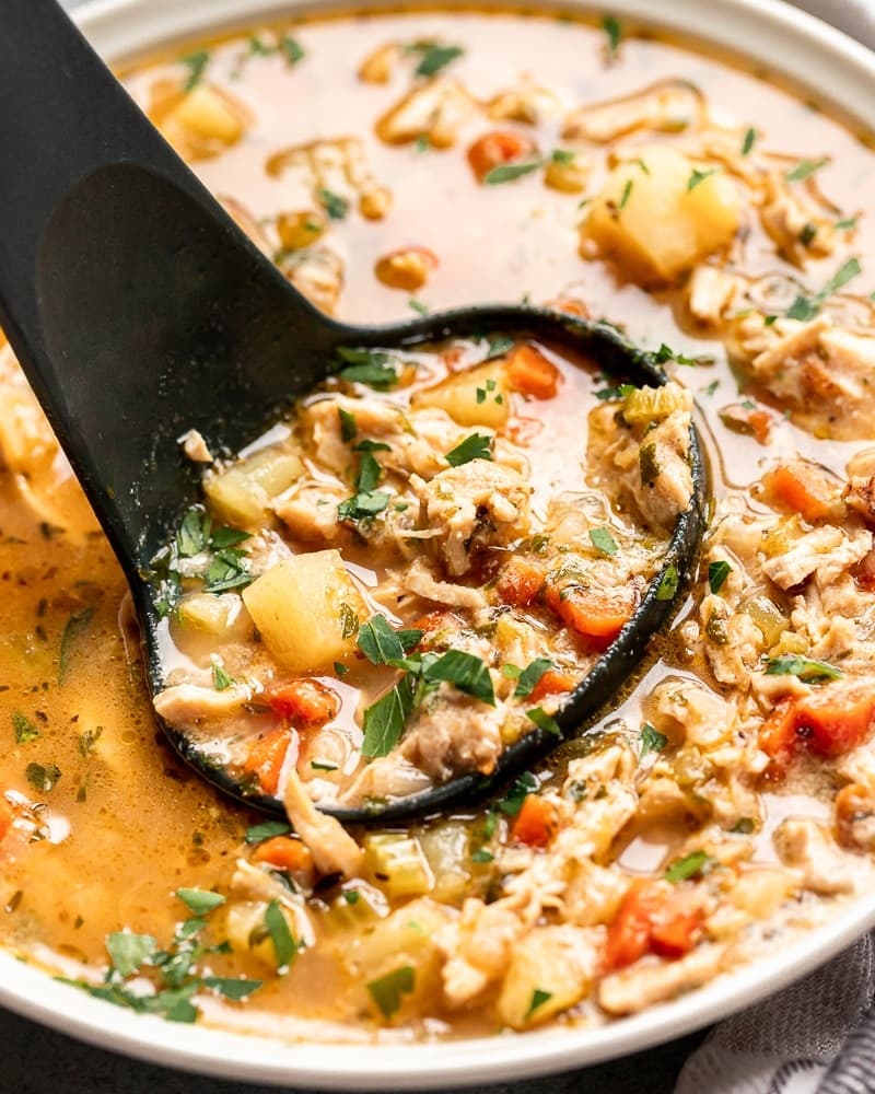 Small Batch Chicken and Vegetable Soup for Two