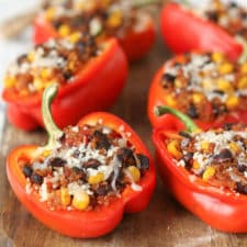 Freezer-Friendly Quinoa Stuffed Peppers