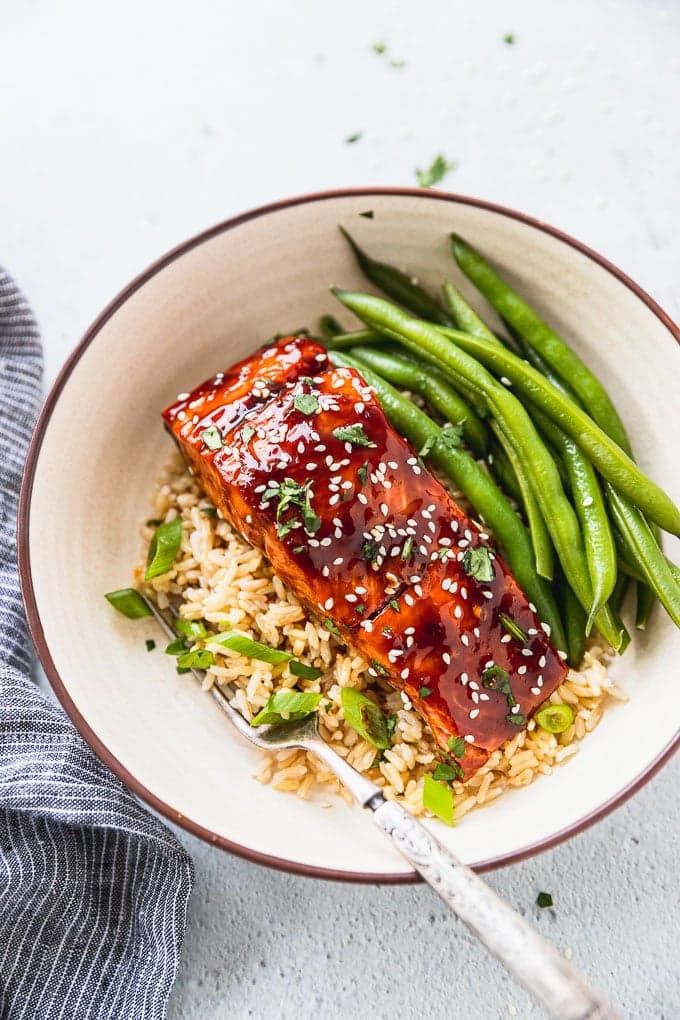 20-Minute Baked Teriyaki Salmon (so easy!)