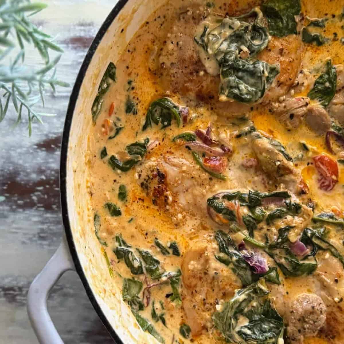 One Pot Creamy Tuscan Chicken