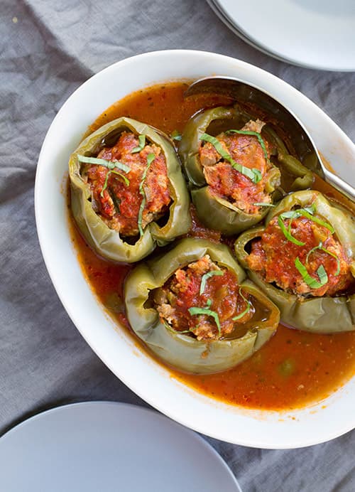 Slow Cooker Stuffed Peppers (Freezer-Friendly!)