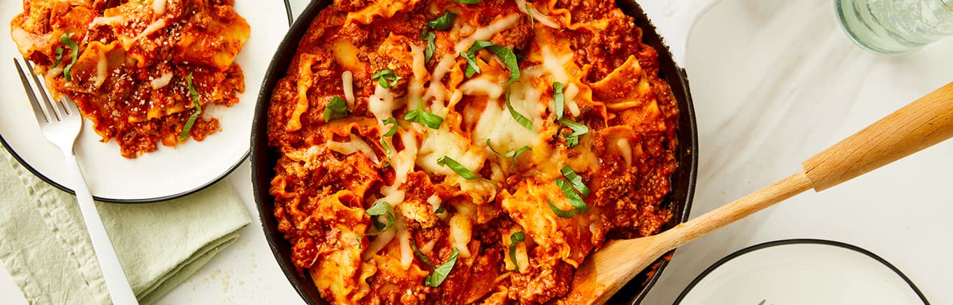 One Pot Skillet Lasagna