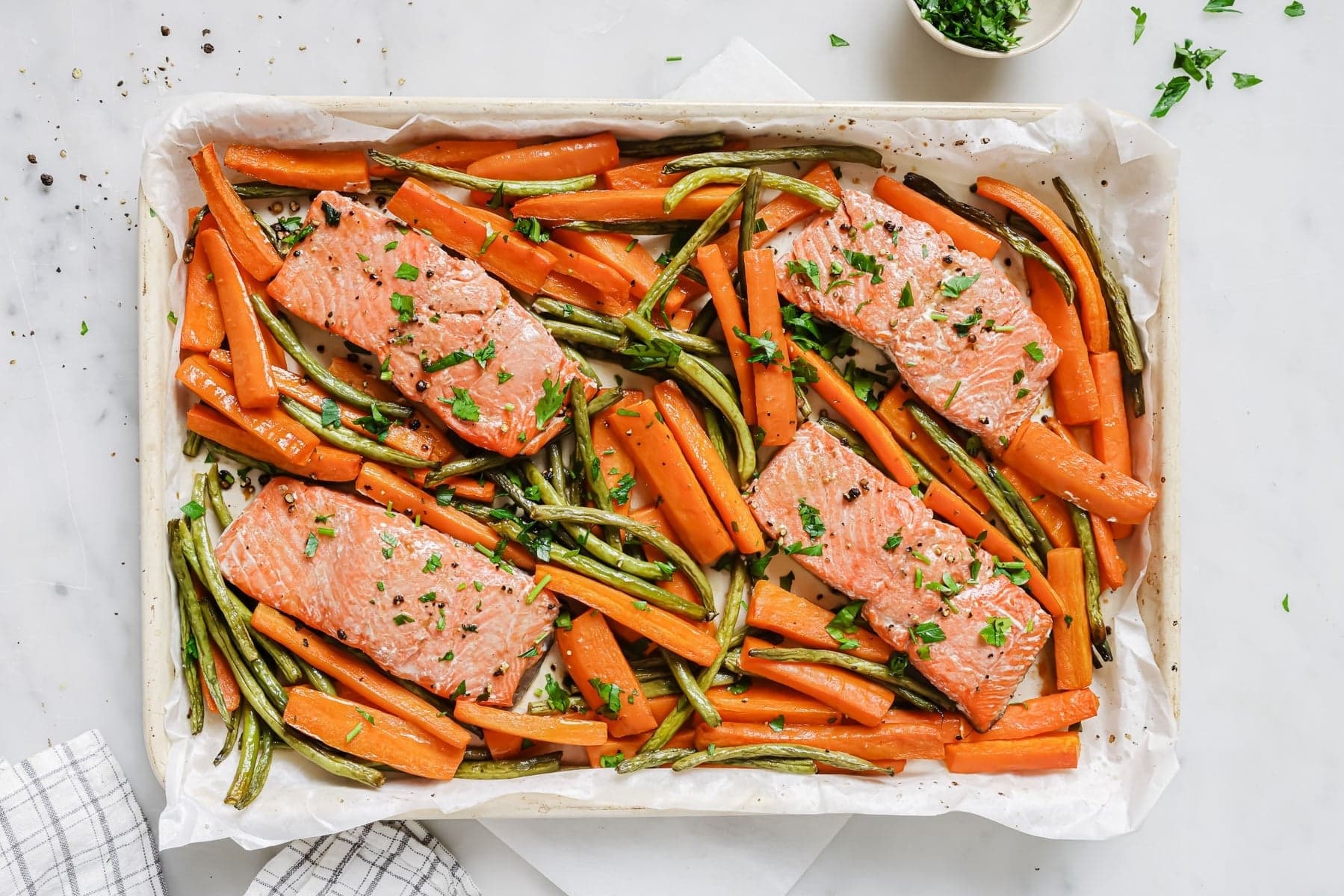 Sheet Pan Lemon Pepper Salmon with Veggies