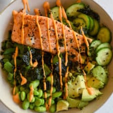 Simple Salmon Rice Bowl