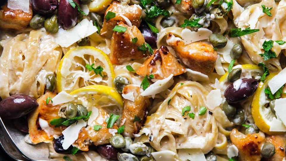 One Pot Creamy Mediterranean Chicken Pasta Recipe