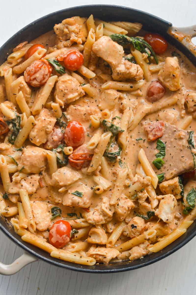 Creamy Chicken and Tomato Pasta (ONE Pan)