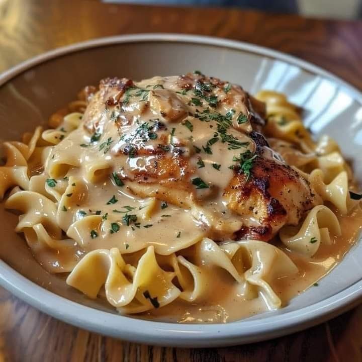Savory Chicken with Tender Buttered Noodles