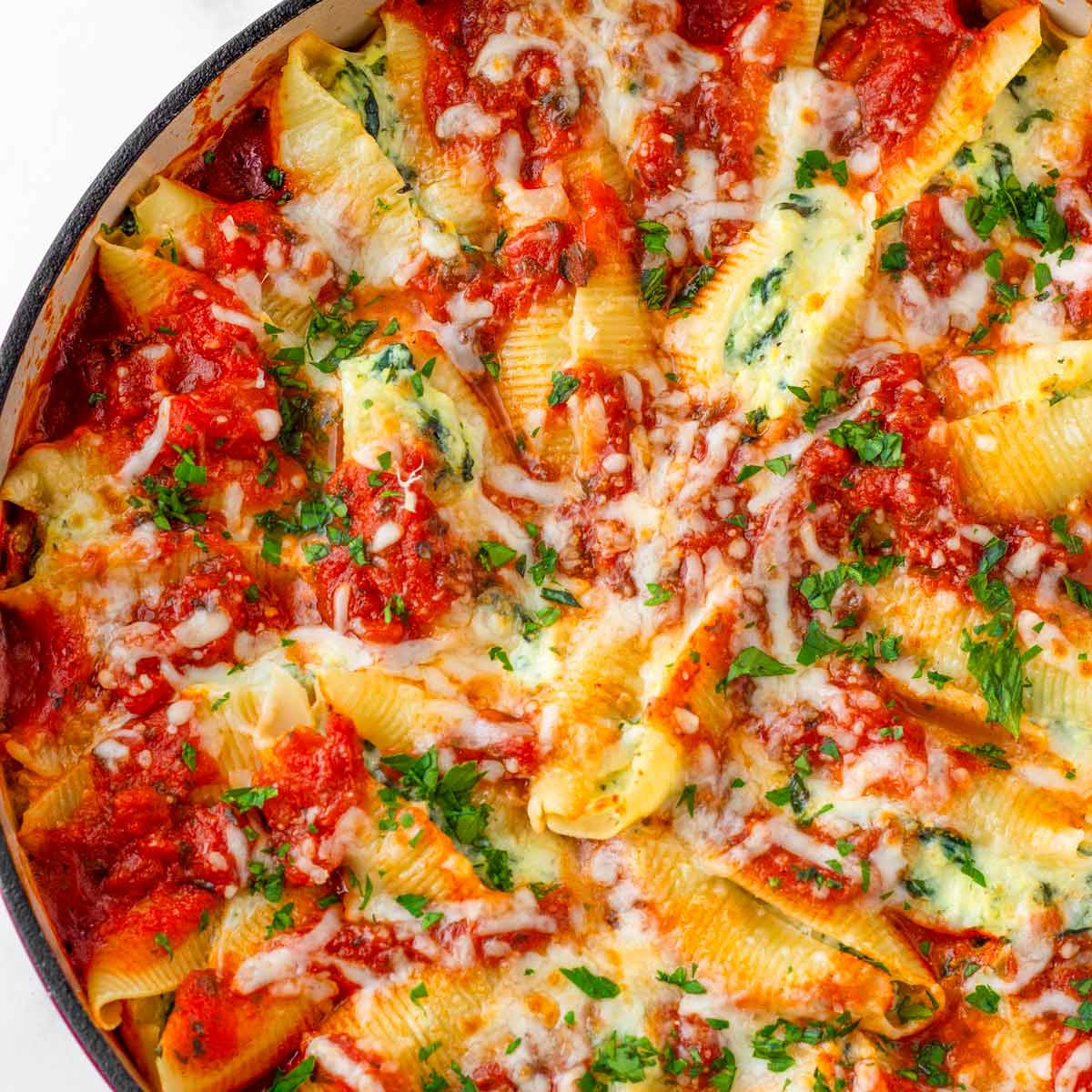 Spinach and Ricotta Stuffed Shells