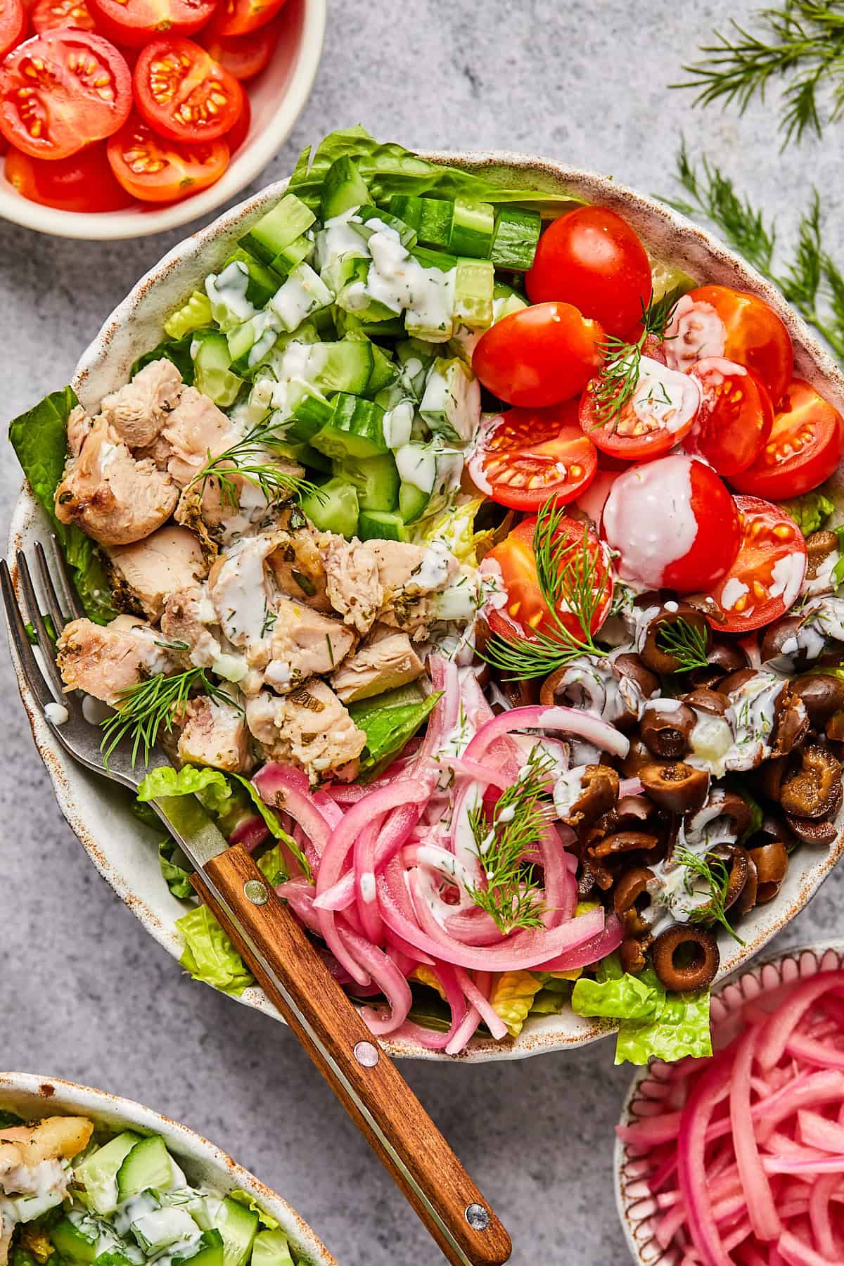 Easy Greek Chicken Bowls Recipe with Tzatziki Sauce