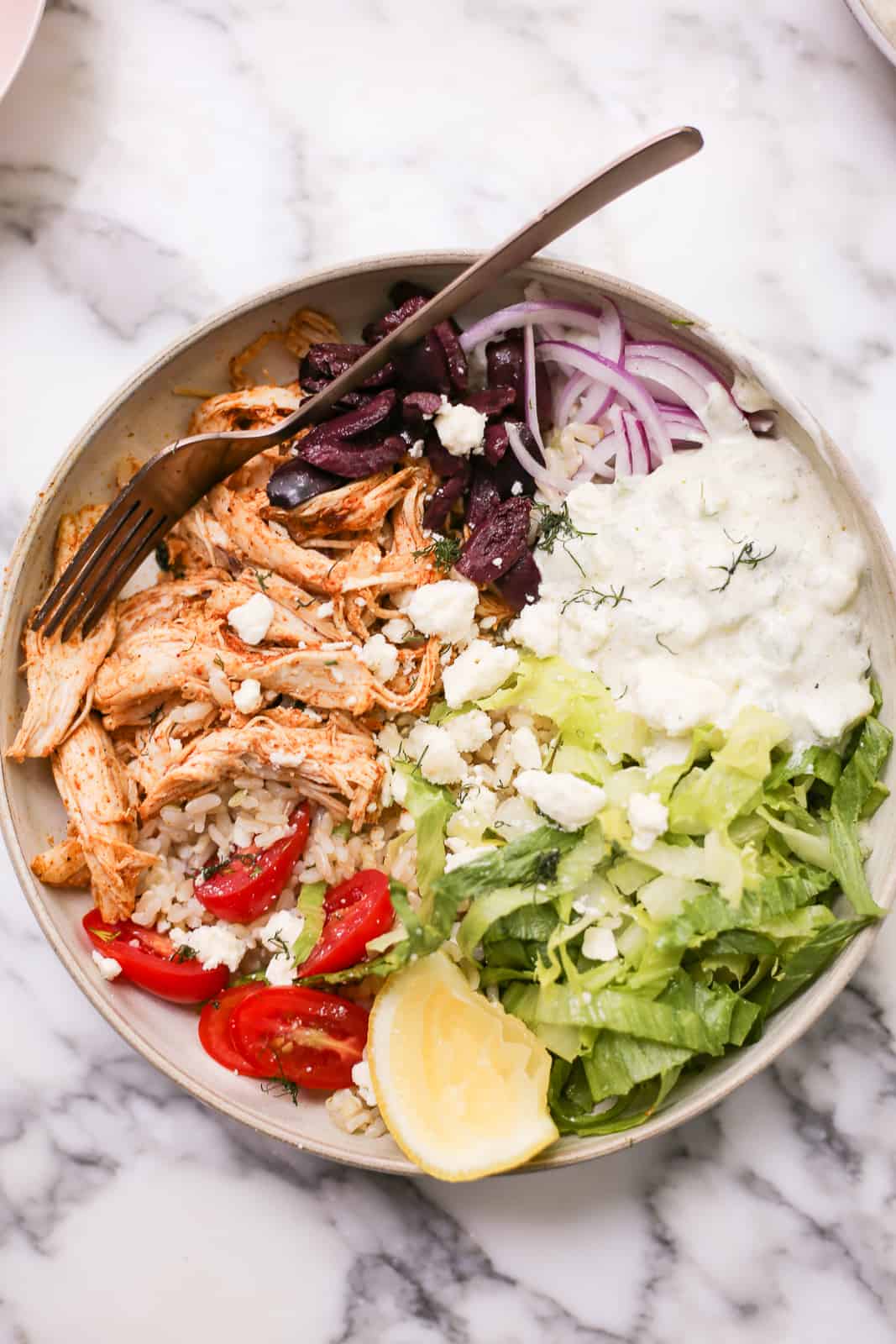 Easy Rotisserie Chicken Greek Bowls