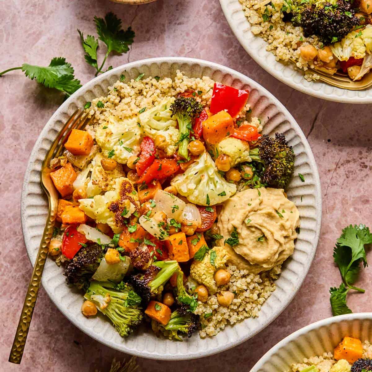 Roasted Vegetable Quinoa Bowls
