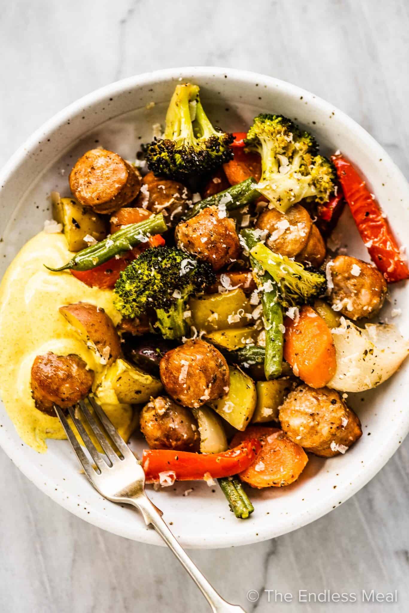 30-Minute Sheet Pan Sausages Veggies and Potatoes