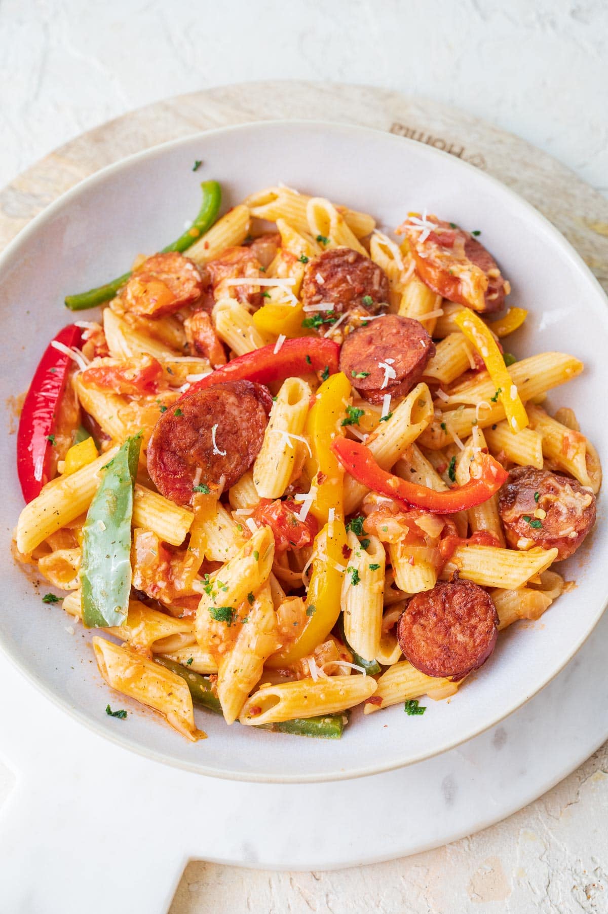 Pasta with Sausage and Peppers