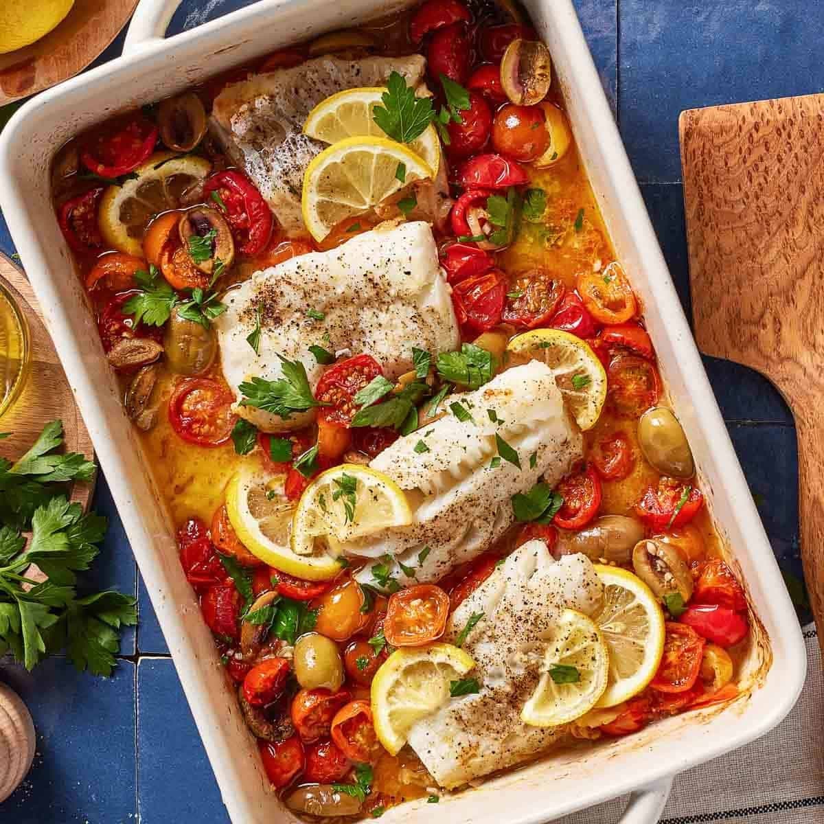 Mediterranean Baked Cod Recipe