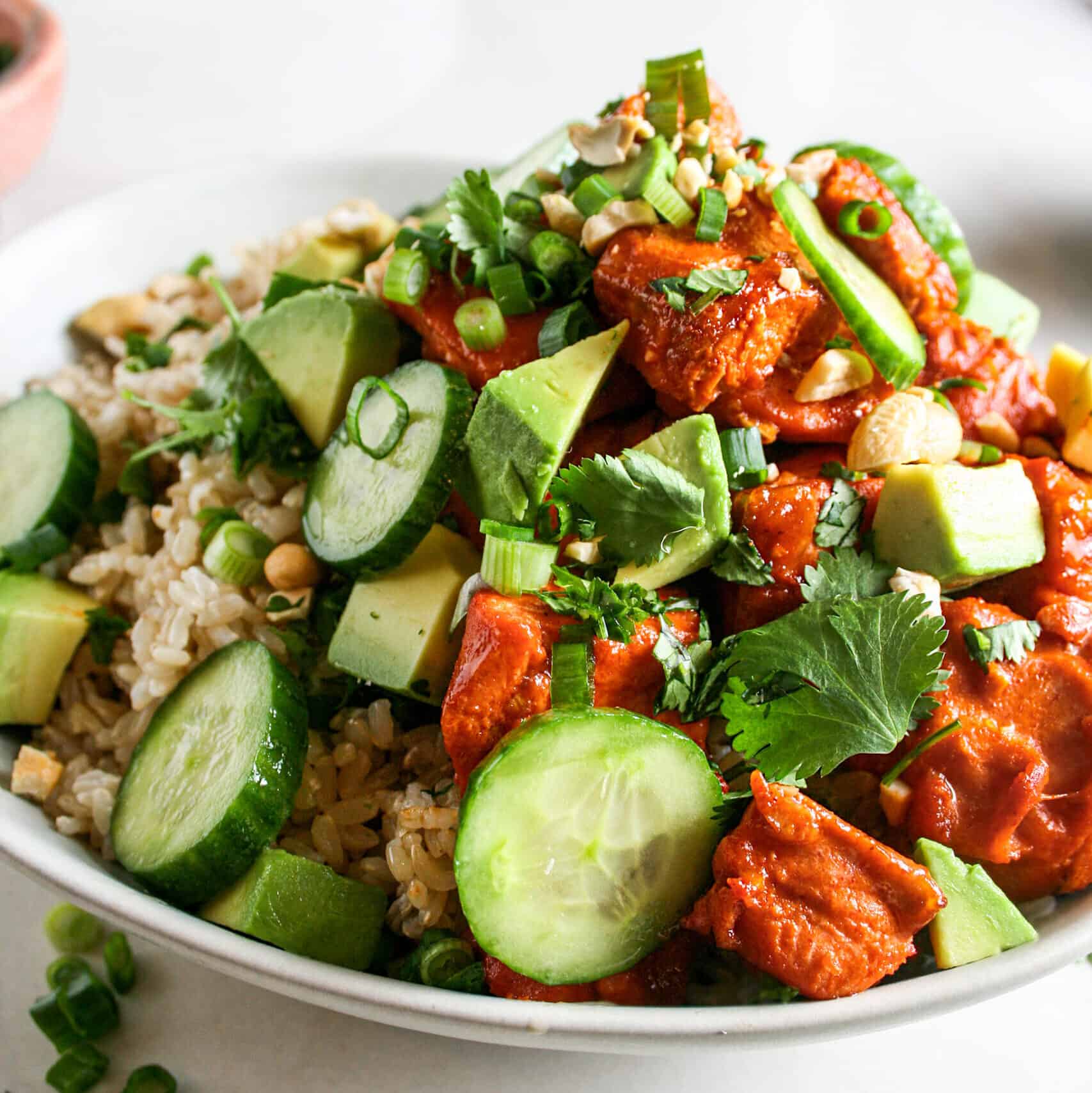 Spicy Salmon Rice Bowl