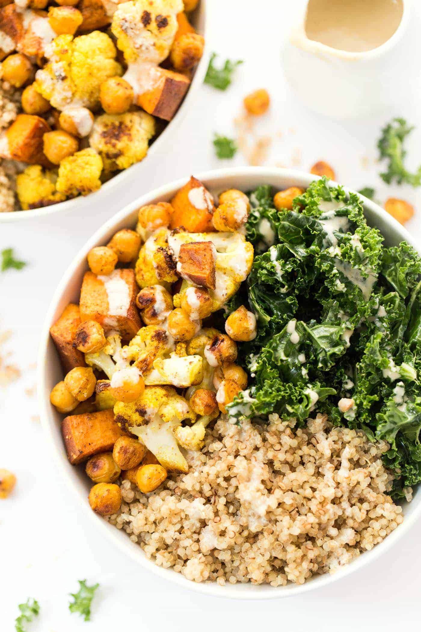 Curry Roasted Vegetable Quinoa Bowls