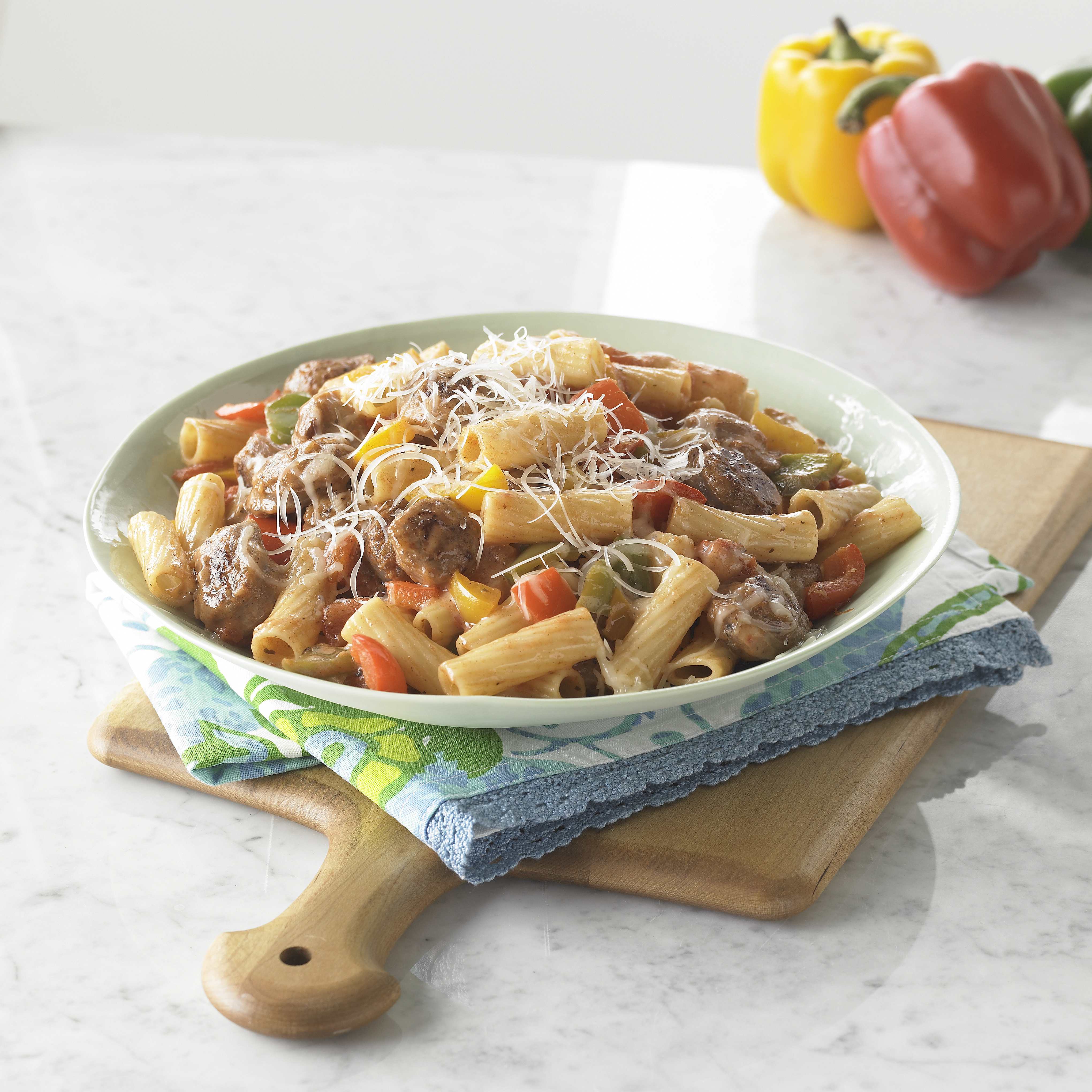 Sausage with Peppers and Pasta