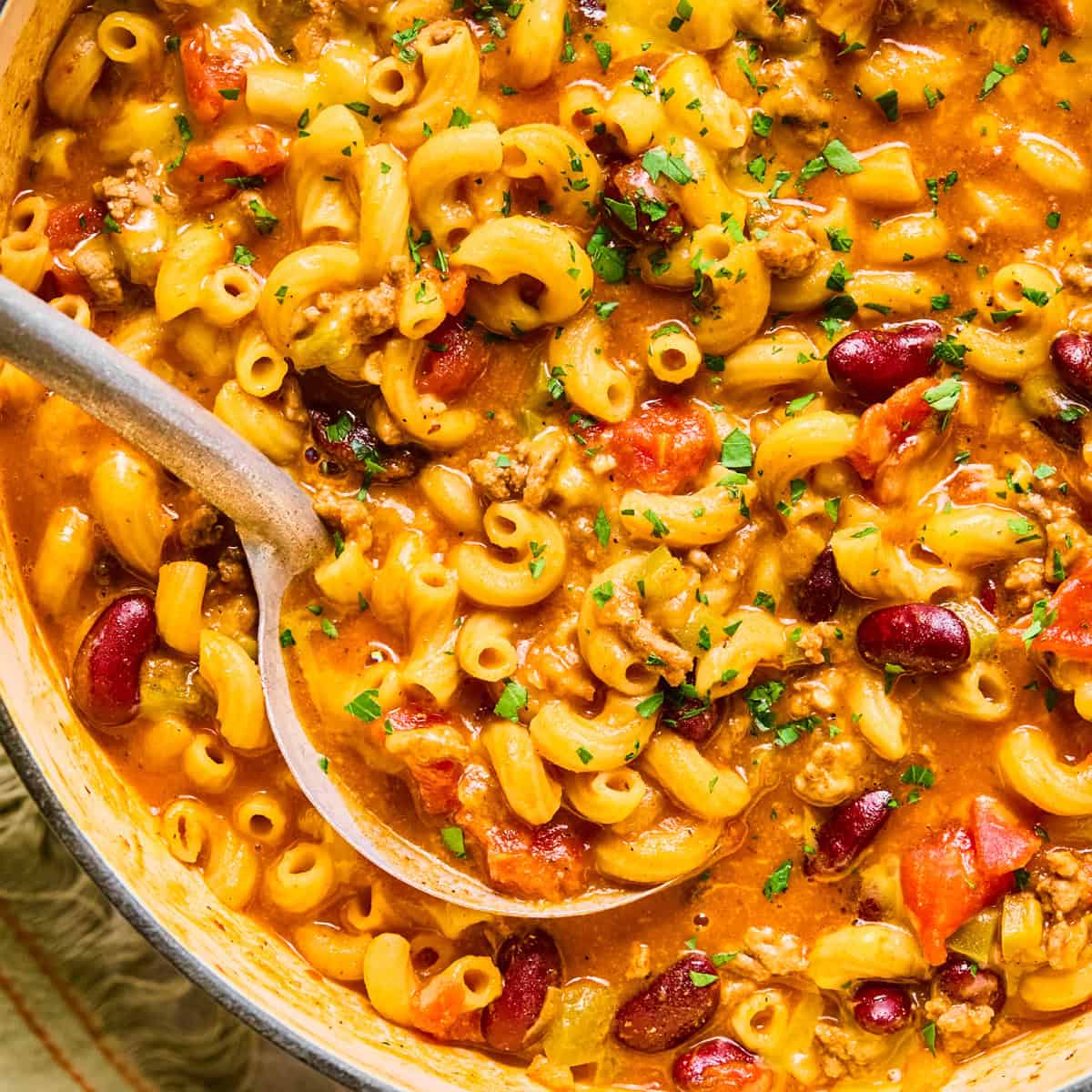 One Pot Chili Mac and Cheese