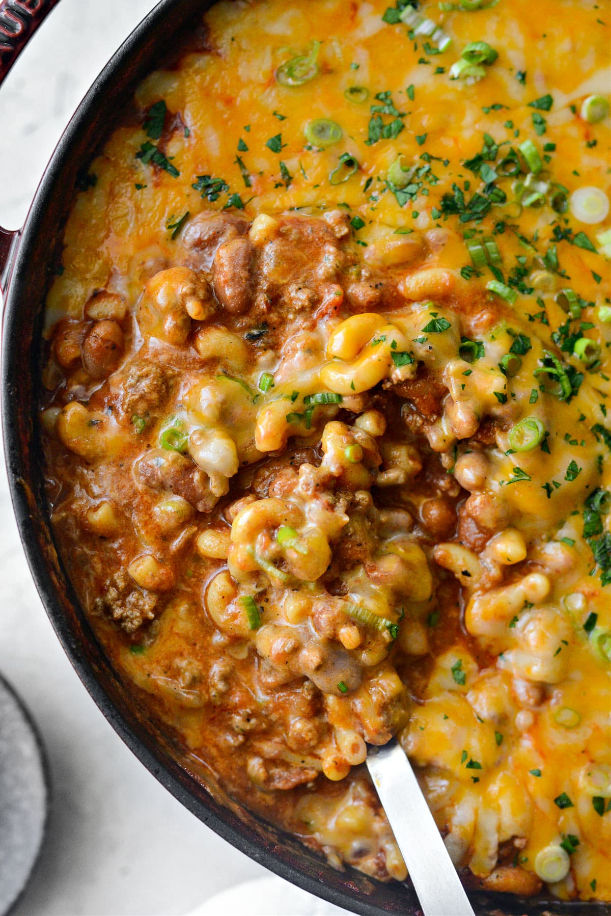 One Pot Chili Mac and Cheese