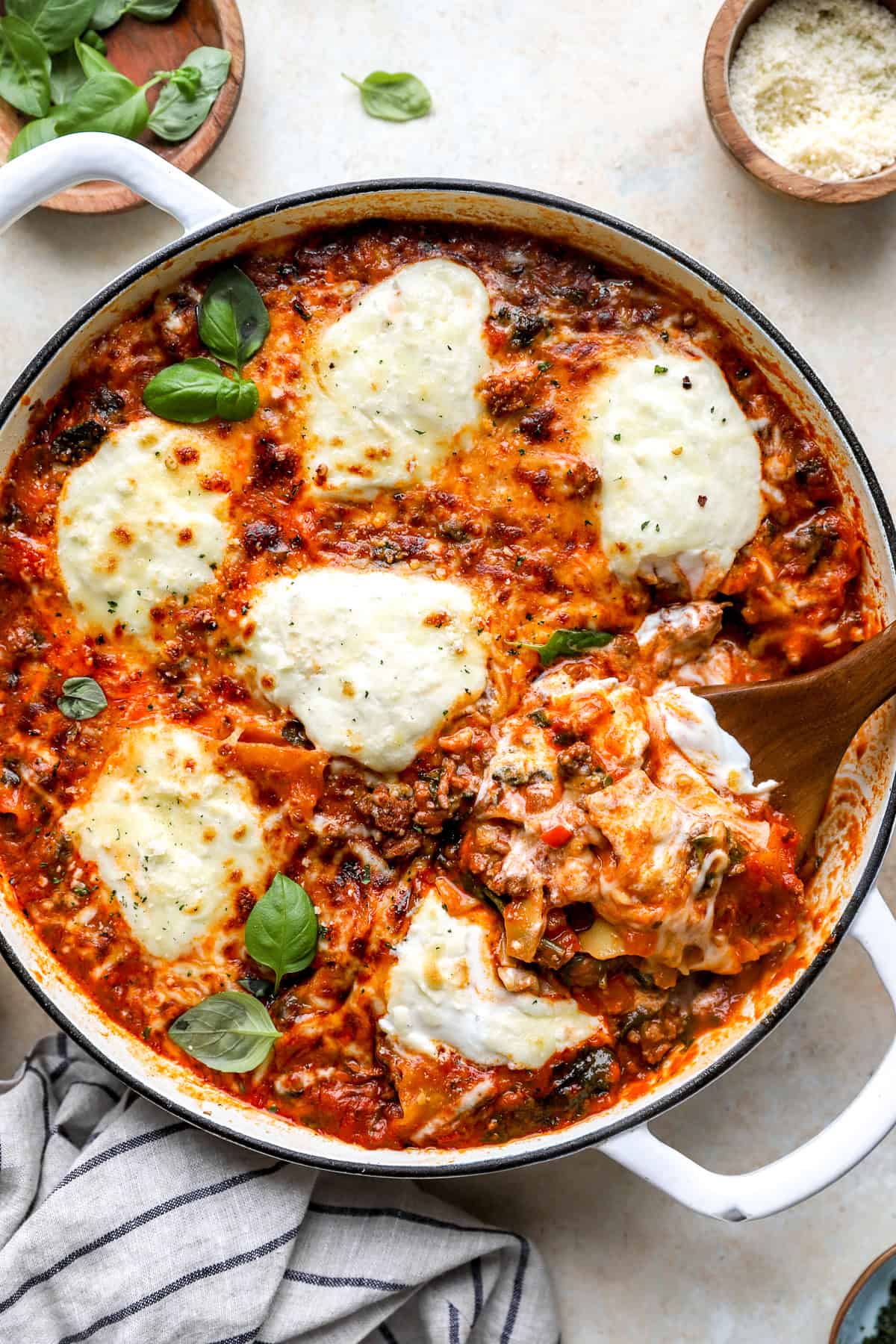 One Pot Skillet Lasagna