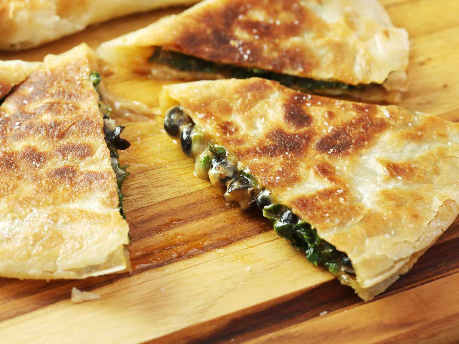 Spinach, Black Bean, and Chipotle Quesadillas Recipe