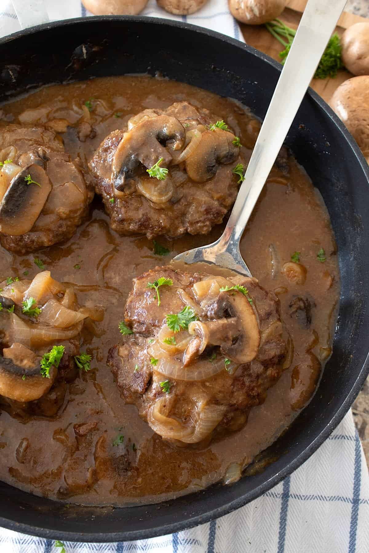 Easy Salisbury Steak with Mushroom Gravy