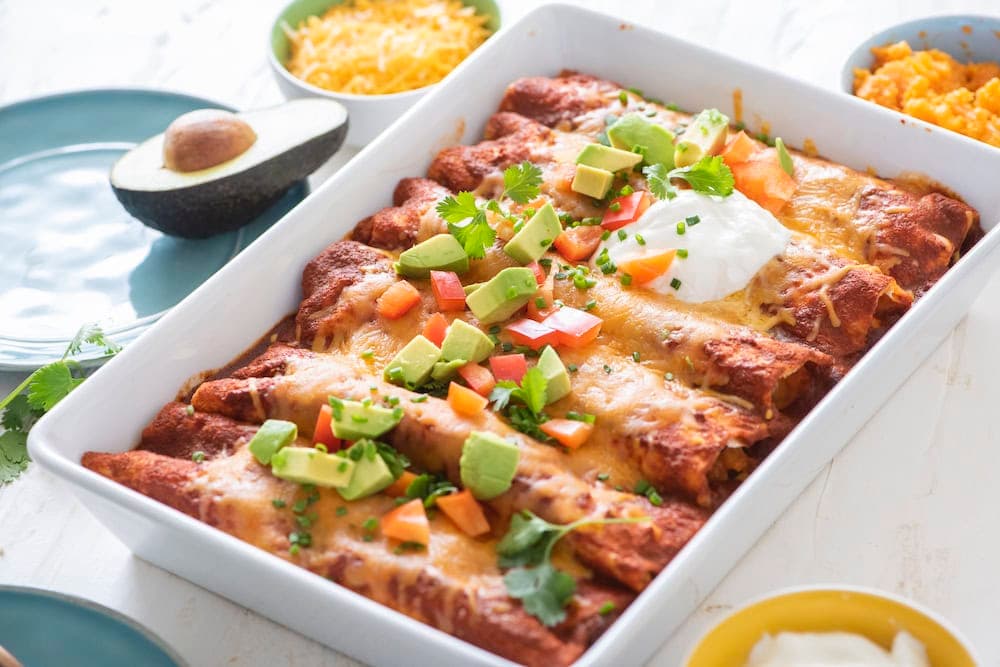Sweet Potato Black Bean Enchiladas