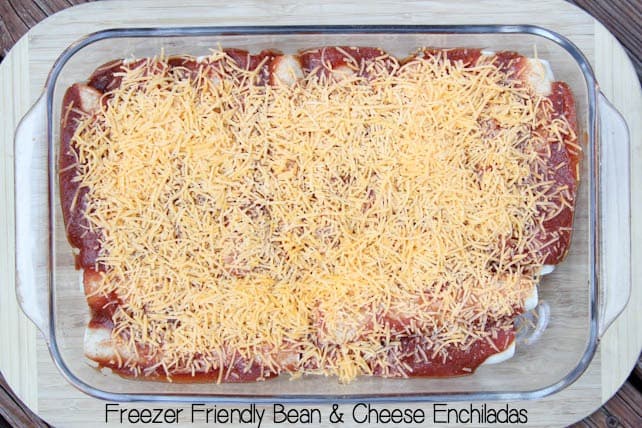 Freezer Friendly Bean & Cheese Enchiladas