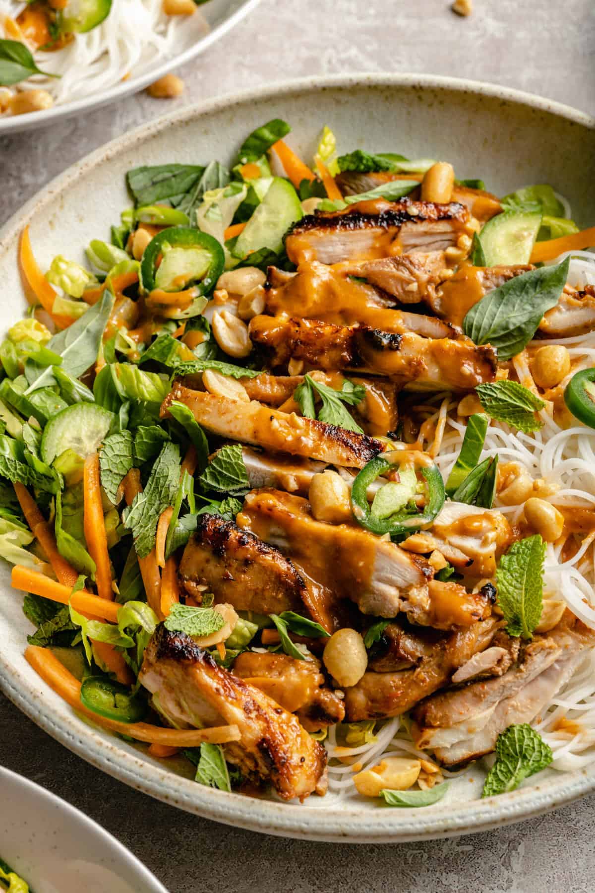 Spring Roll-Inspired Grilled Chicken Salad