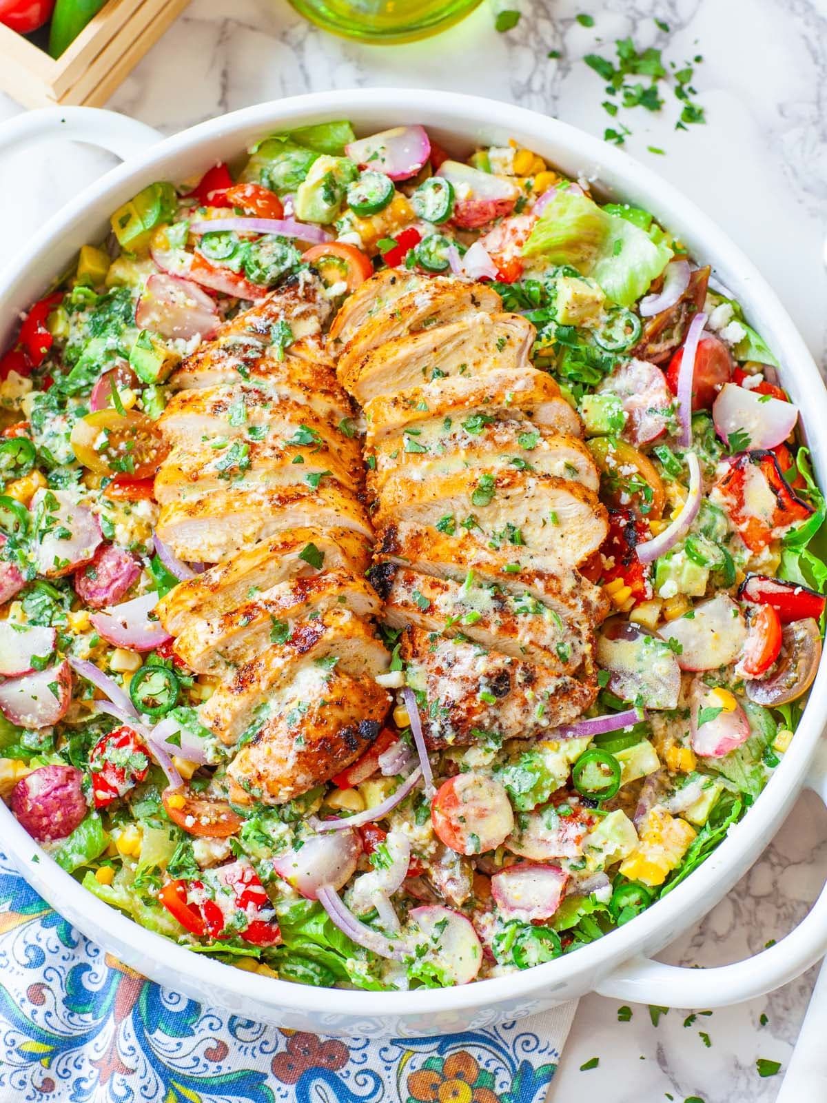 The Best Grilled Chicken Salad (Video)
