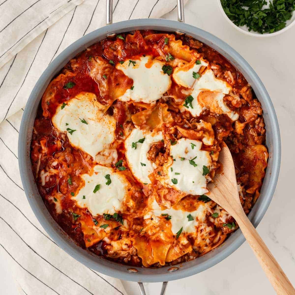 Easy Skillet Lasagna